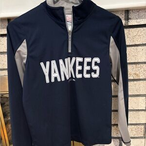 MLB Yankees Navy and Gray Kids Shirt